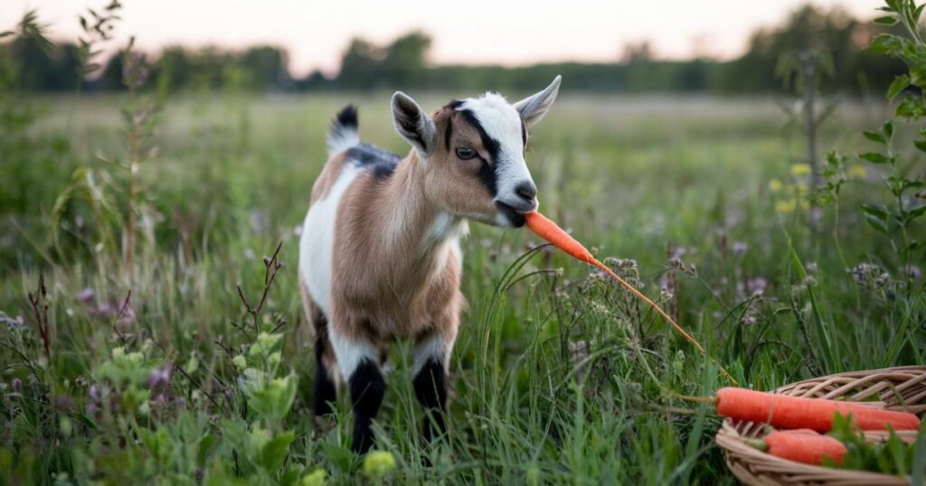 Baby Goats Eat Carrots, Too