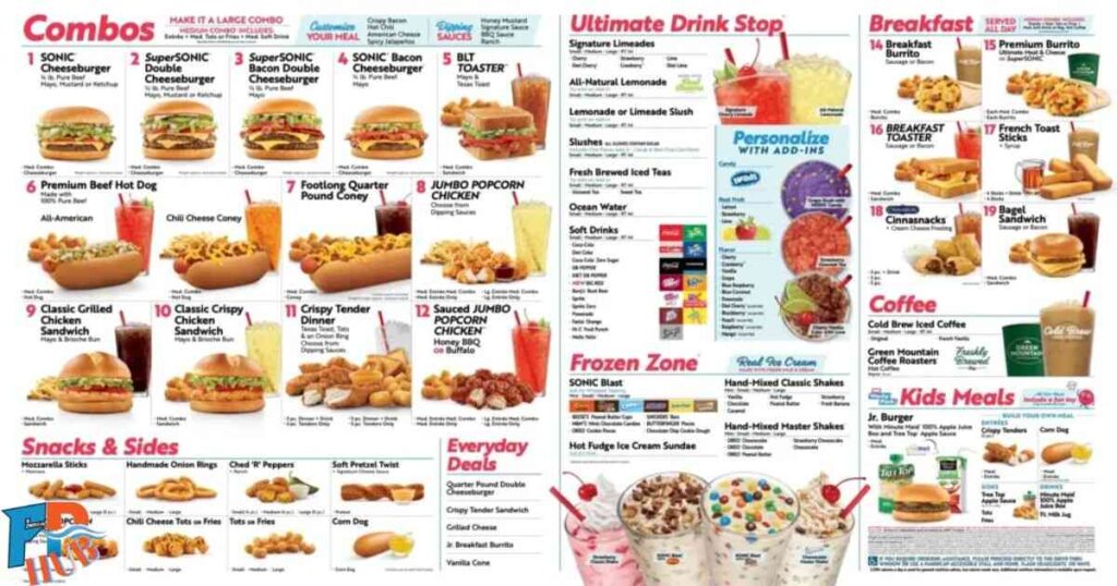 Sonic's Lunch Menu Highlights